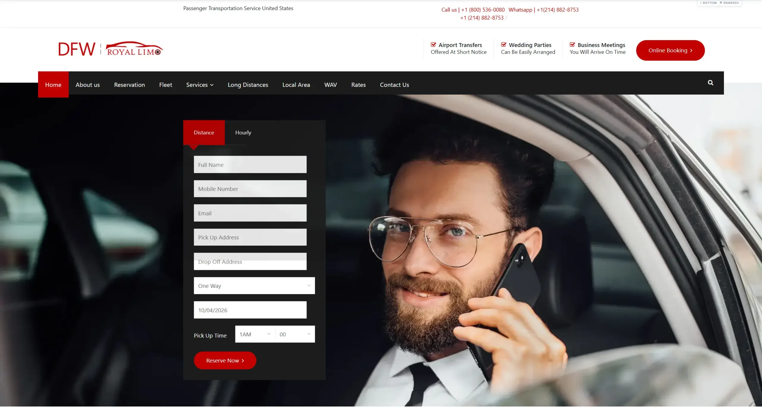 DFW Royal Limo client project website